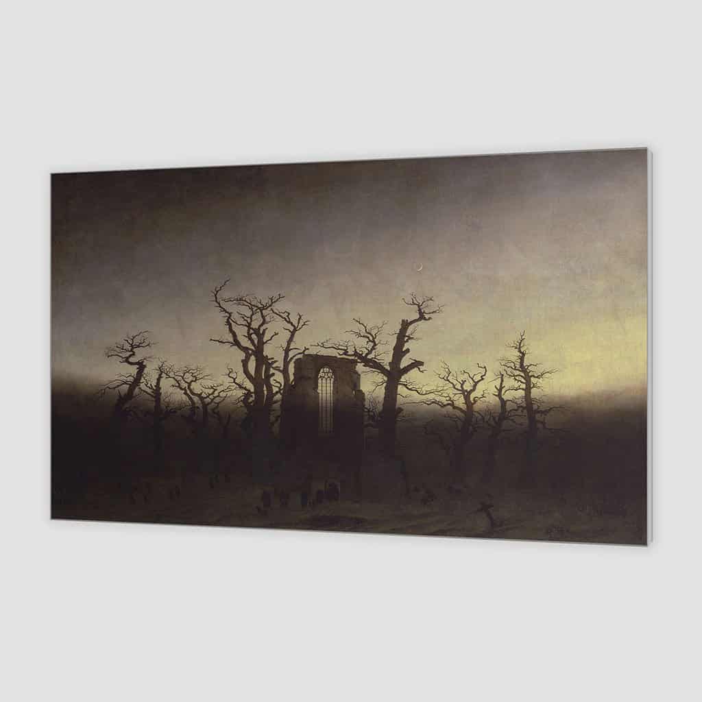 Abdij in het Eichwald - Caspar David Friedrich