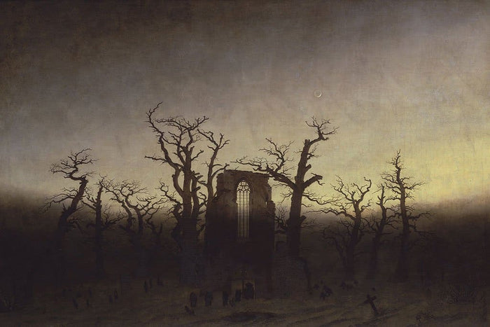 Abdij in het Eichwald - Caspar David Friedrich