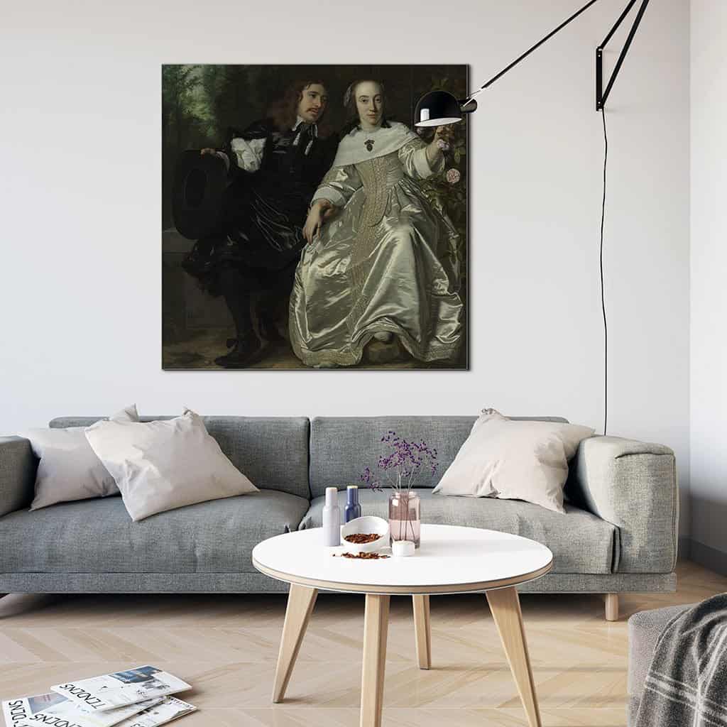 Abraham del Court en zijn vrouw Maria de Kaersgieter - Bartholomeus van der Helst