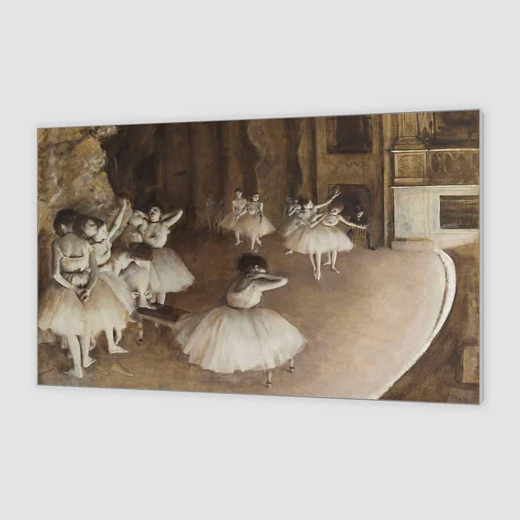 Balletrepetitie op het podium - Edgar Degas