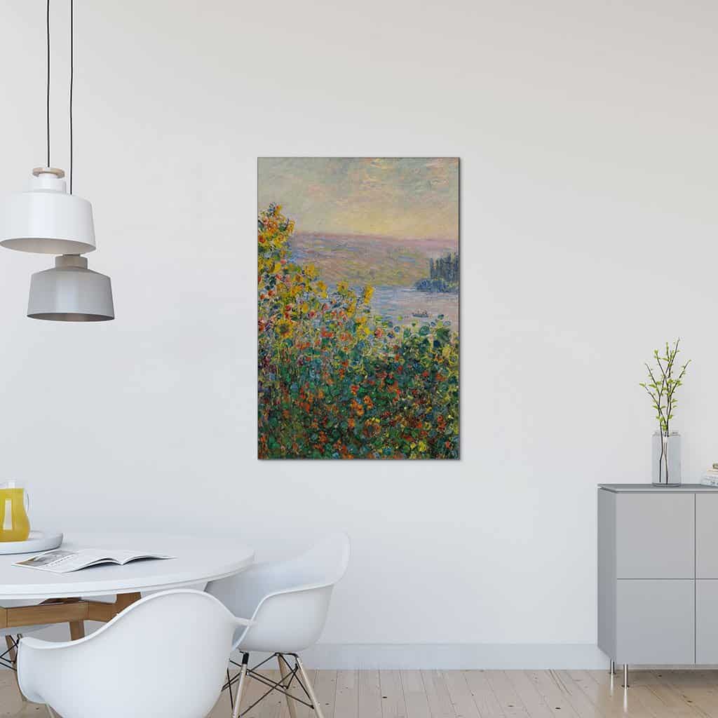 Bloembedden in Vétheuil - Claude Monet