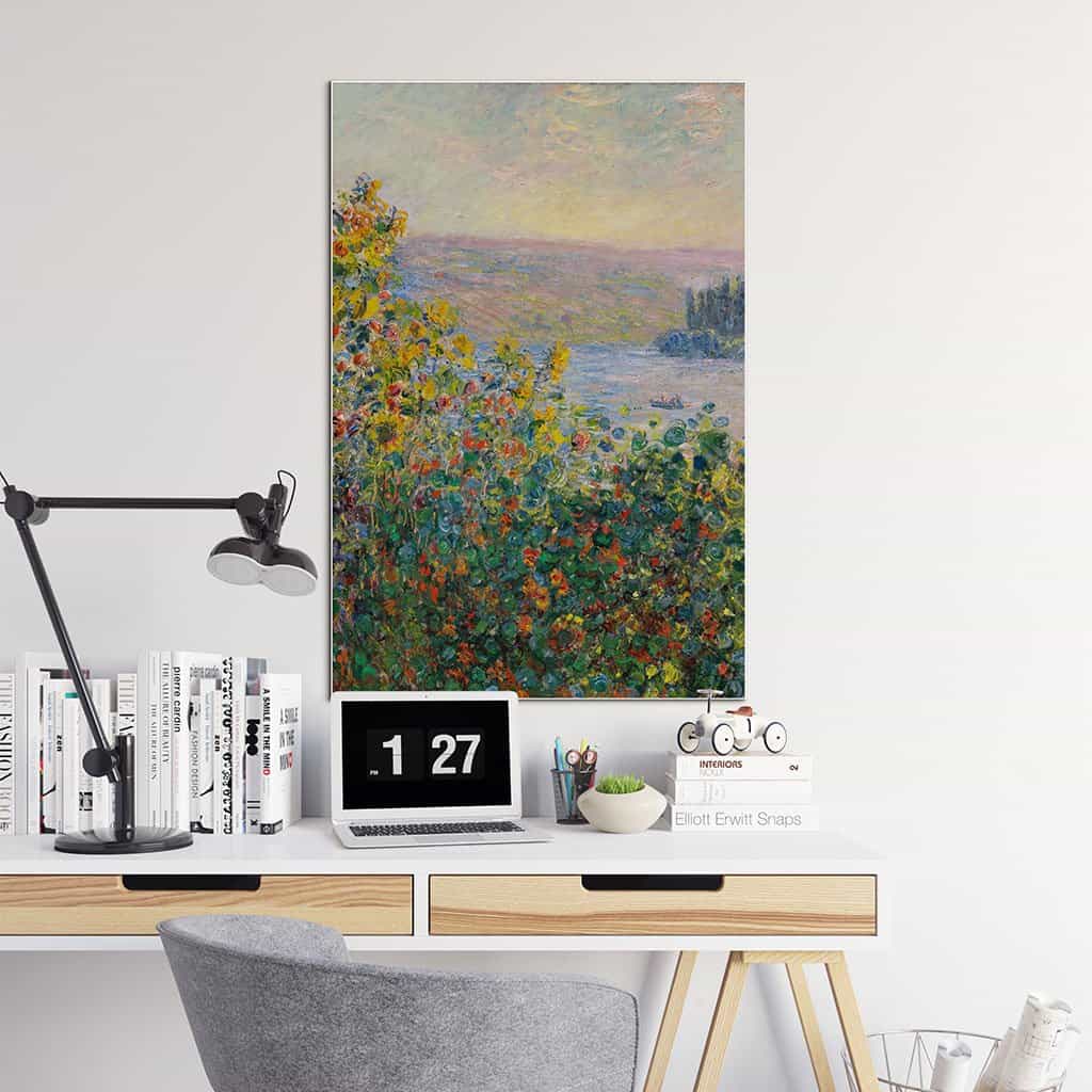 Bloembedden in Vétheuil - Claude Monet
