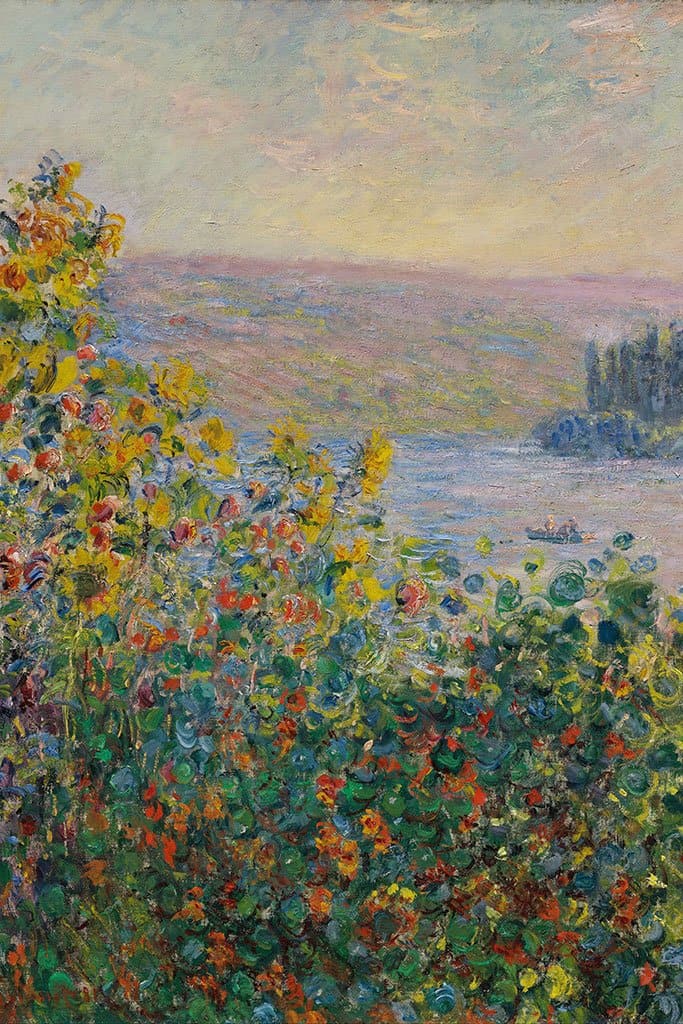 Bloembedden in Vétheuil - Claude Monet