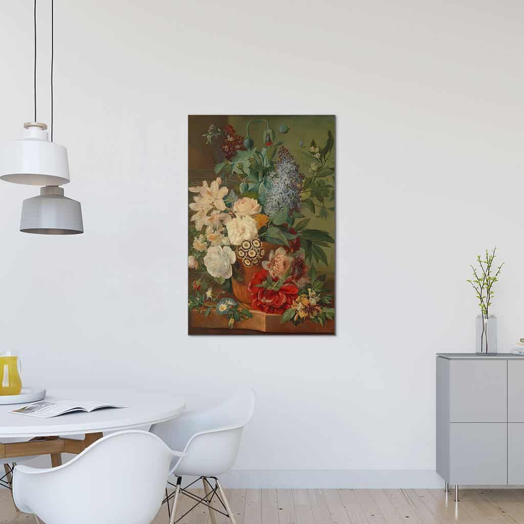 Bloemen in een Terra Cotta Vaas (Eelke Jelles Eelkema)