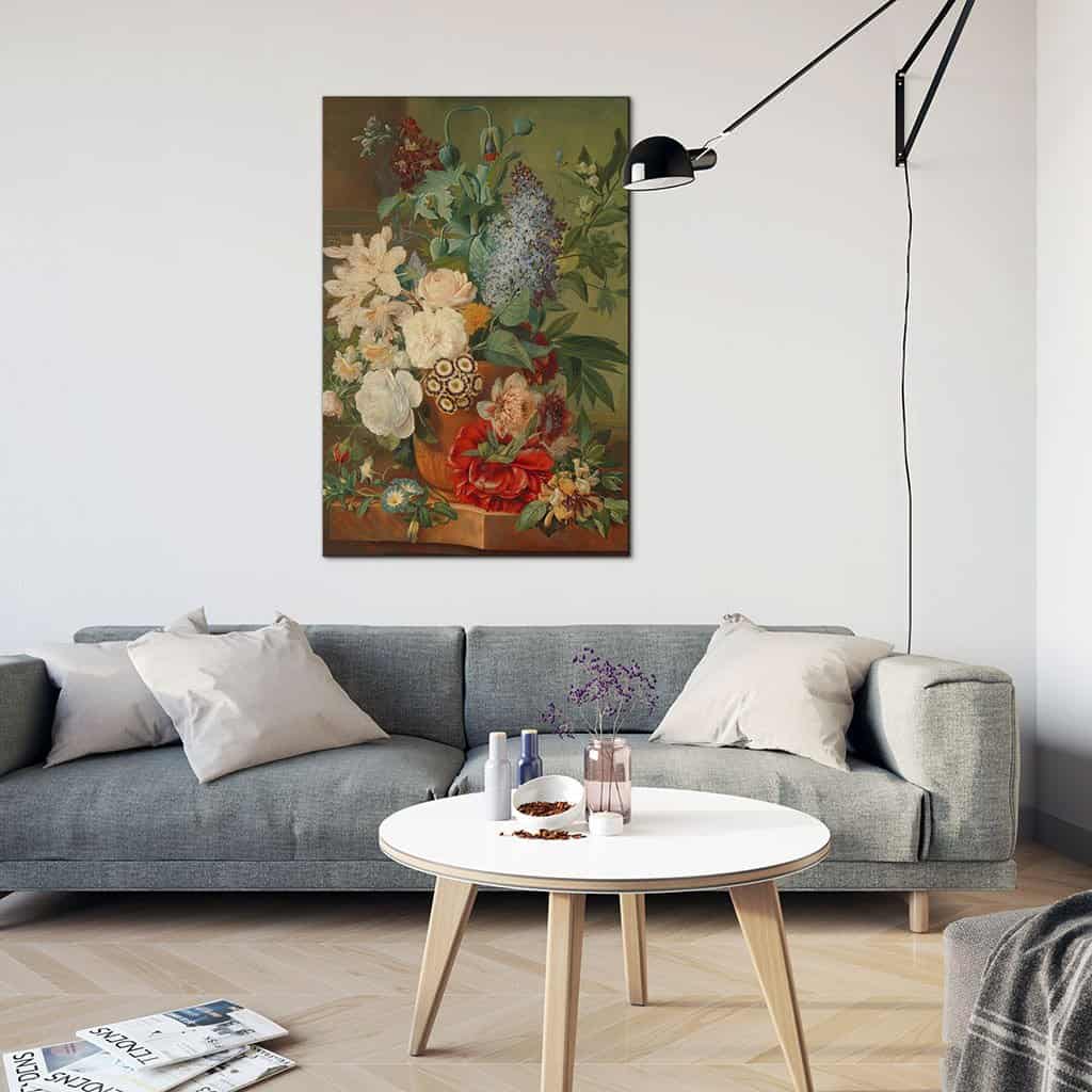 Bloemen in een Terra Cotta Vaas (Eelke Jelles Eelkema)