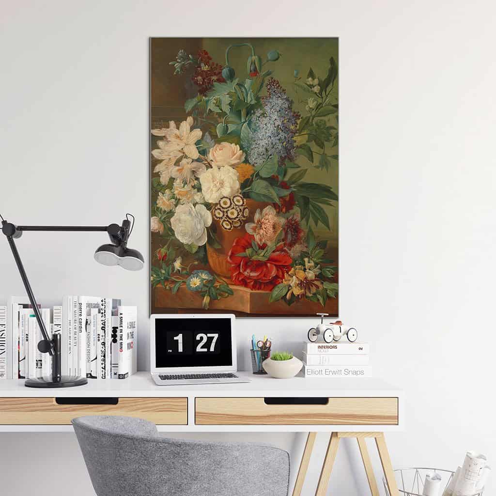 Bloemen in een Terra Cotta Vaas (Eelke Jelles Eelkema)