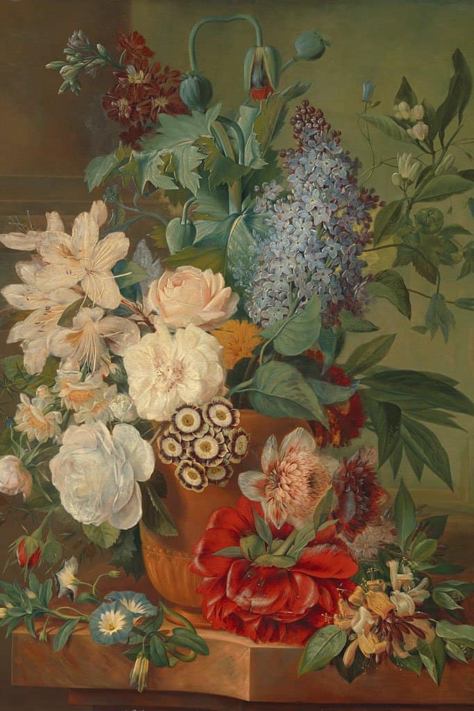 Bloemen in een Terra Cotta Vaas (Eelke Jelles Eelkema)