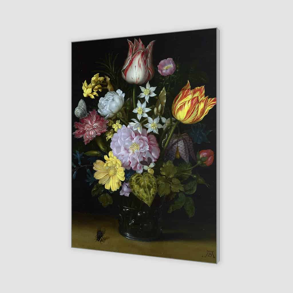 Bloemen in een glazen vaas 2 - Ambrosius Bosschaert de Oude