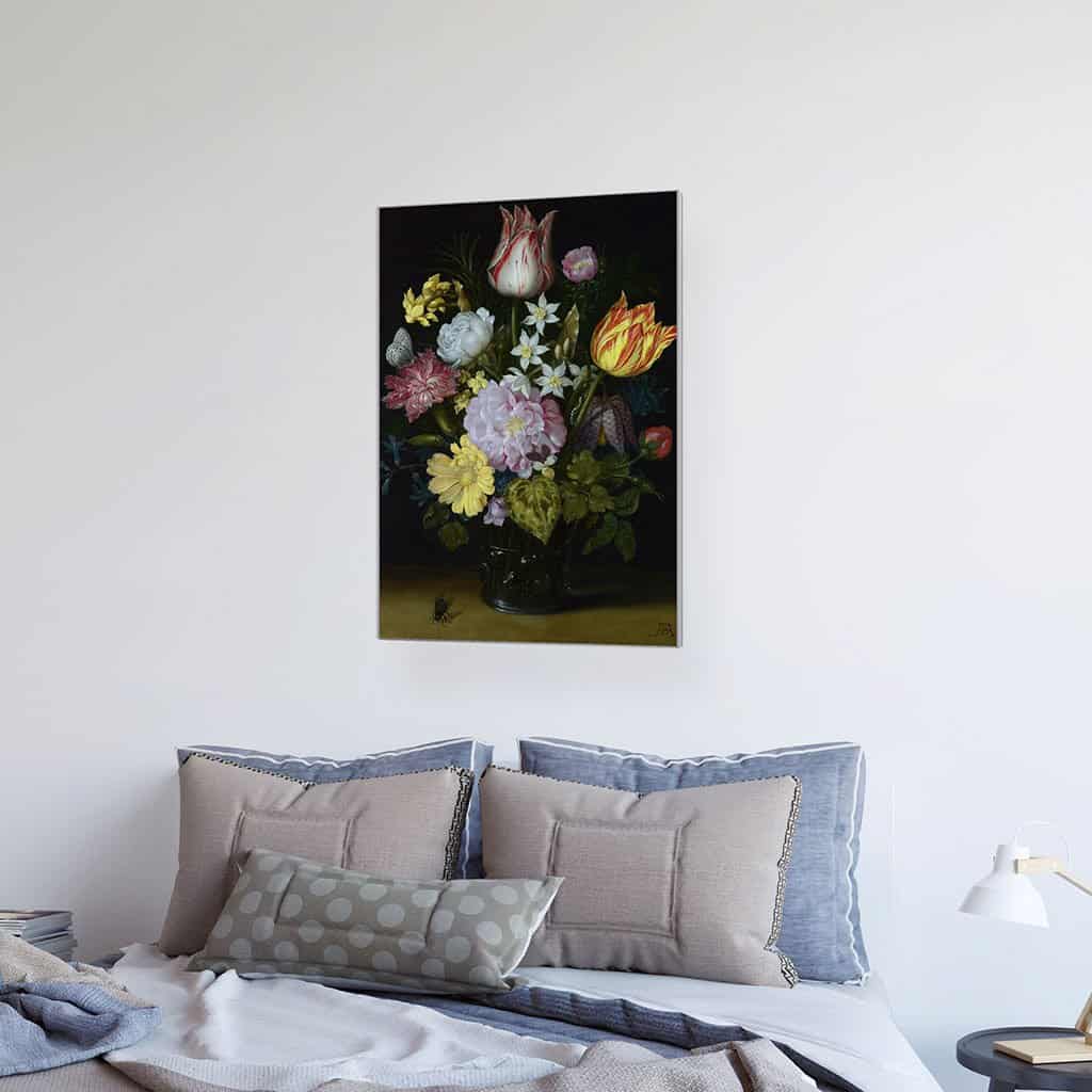 Bloemen in een glazen vaas 2 - Ambrosius Bosschaert de Oude