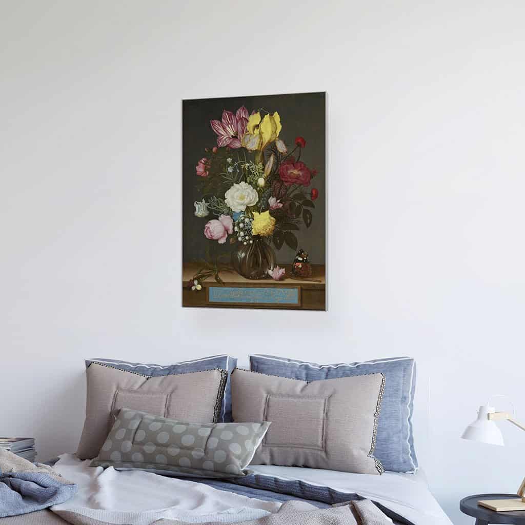 Bloemen in een glazen vaas - Ambrosius Bosschaert de Oude