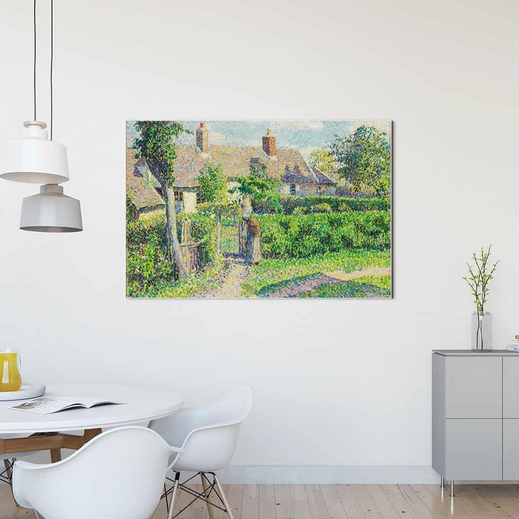 Boerenhuizen Eragny - Camille Pissarro