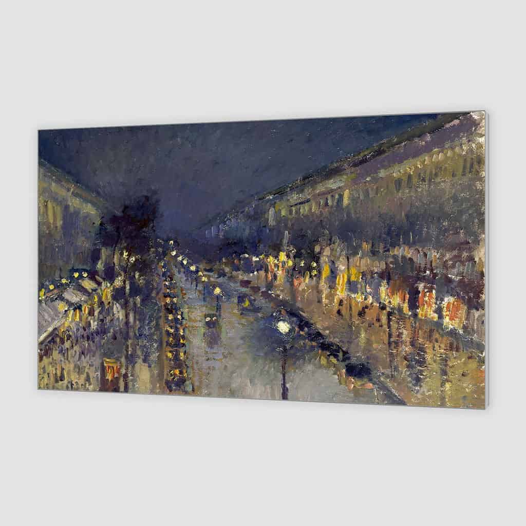 Boulevard Montmartre in de avond - Camille Pissarro