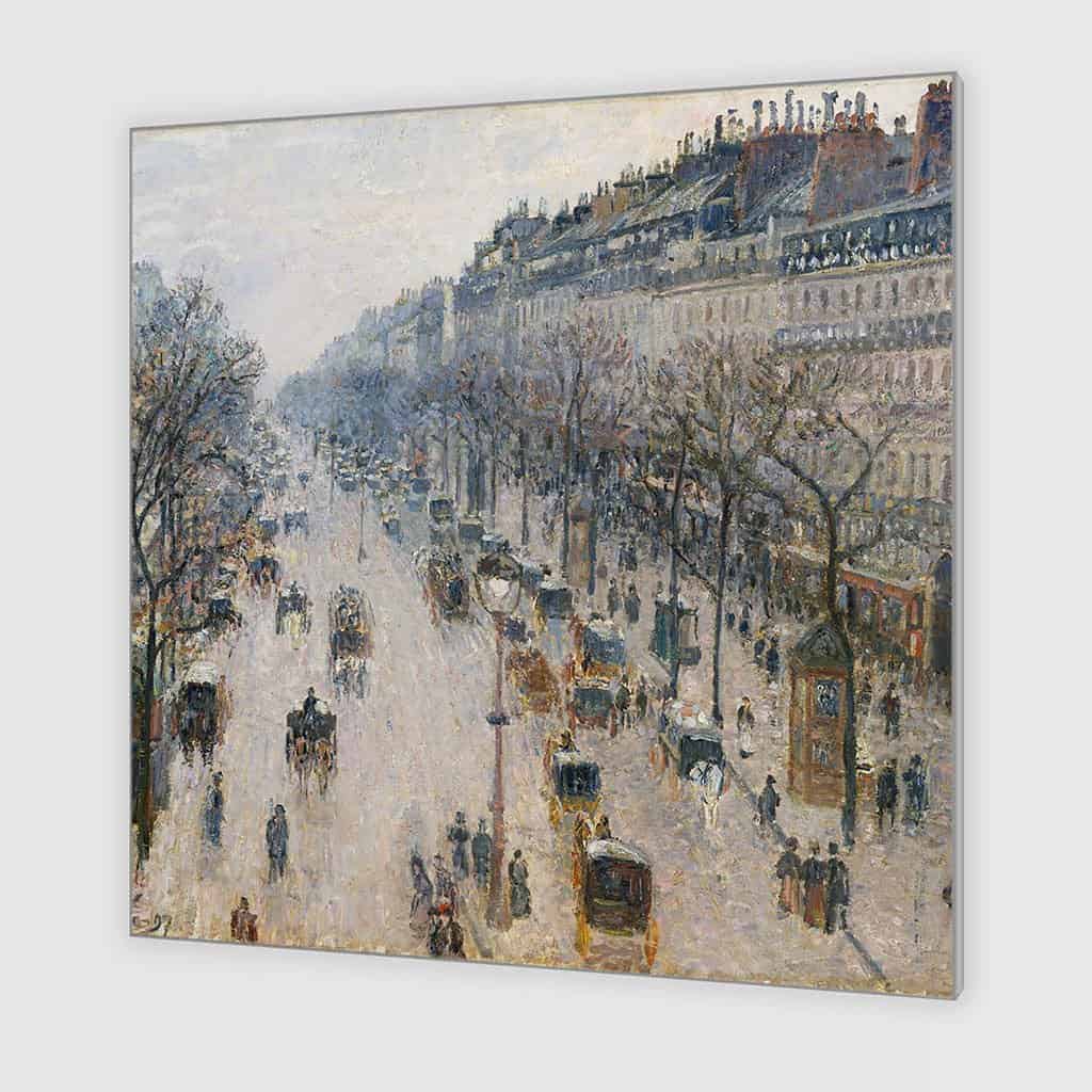 Boulevard Montmartre op een winterochtend - Camille Pissarro
