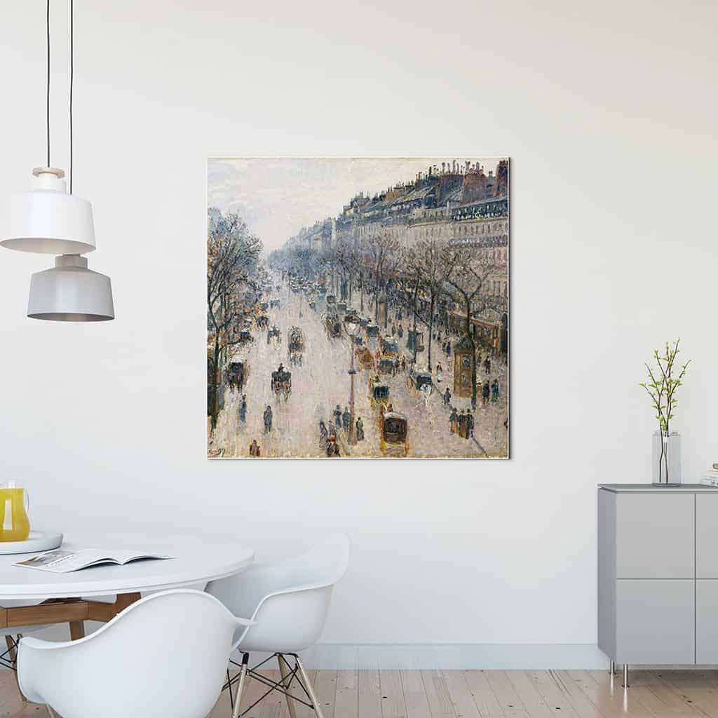 Boulevard Montmartre op een winterochtend - Camille Pissarro
