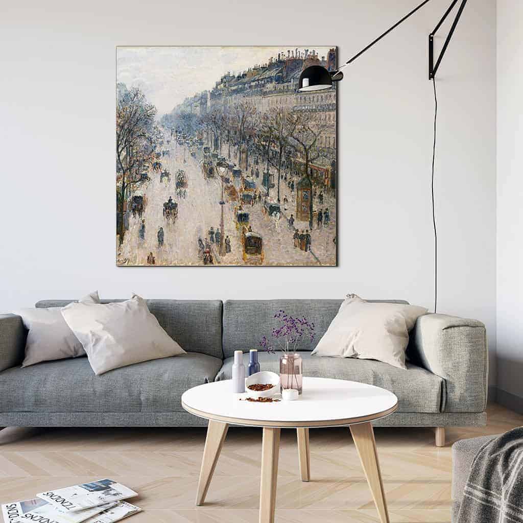Boulevard Montmartre op een winterochtend - Camille Pissarro