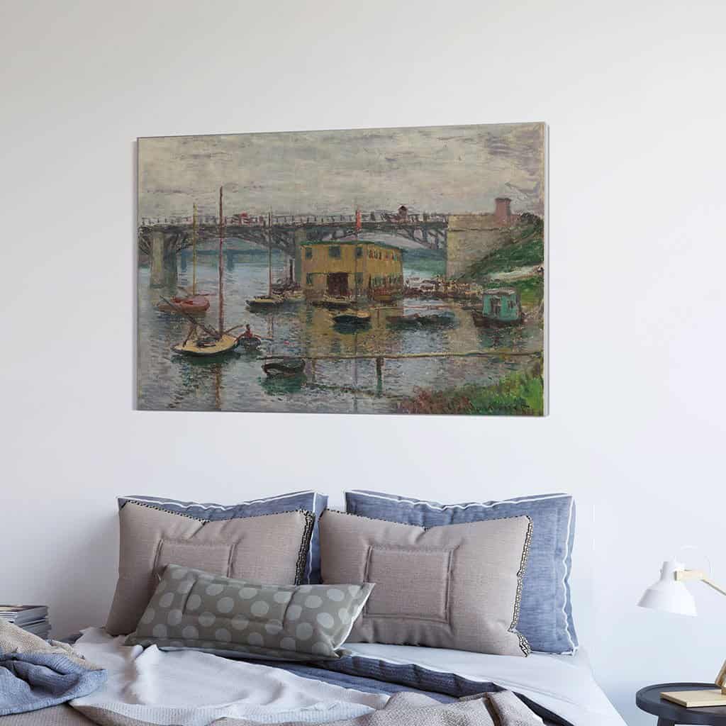 Brug bij Argenteuil op een grijze dag - Claude Monet