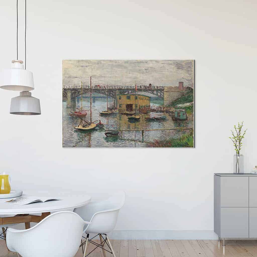 Brug bij Argenteuil op een grijze dag - Claude Monet