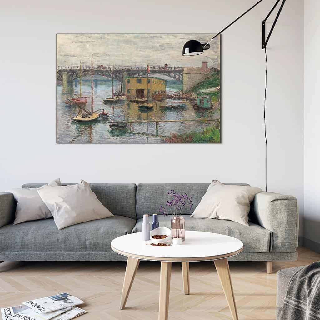 Brug bij Argenteuil op een grijze dag - Claude Monet