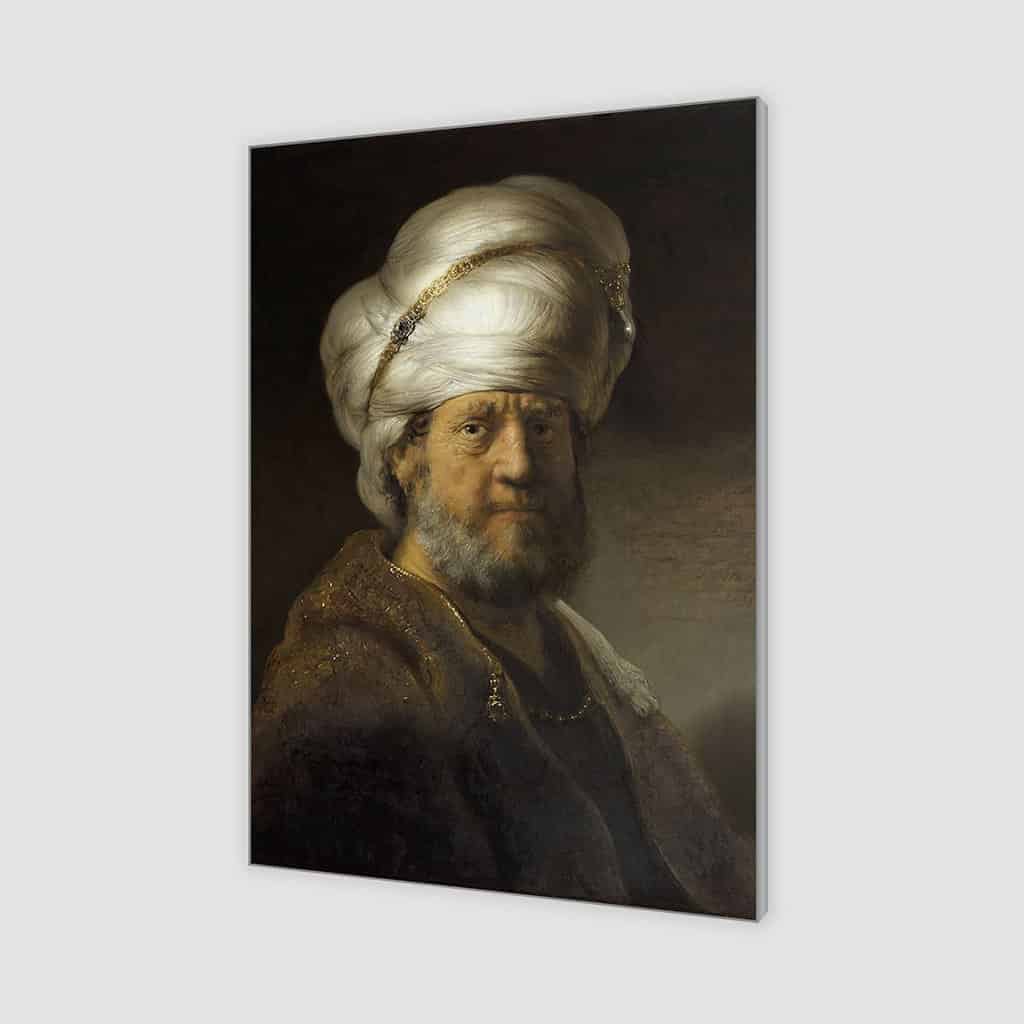 Borstbeeld van een man in oosterse kleding (Rembrandt)