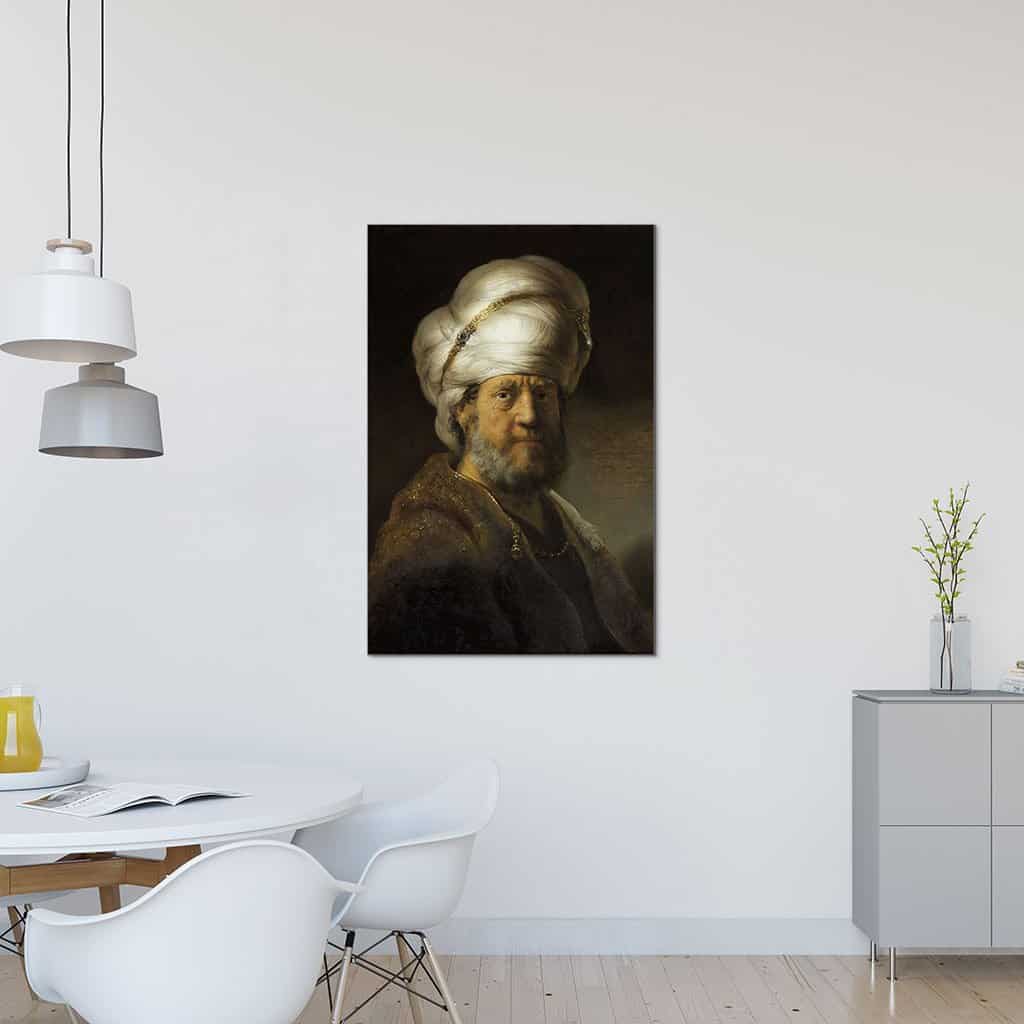 Borstbeeld van een man in oosterse kleding (Rembrandt)