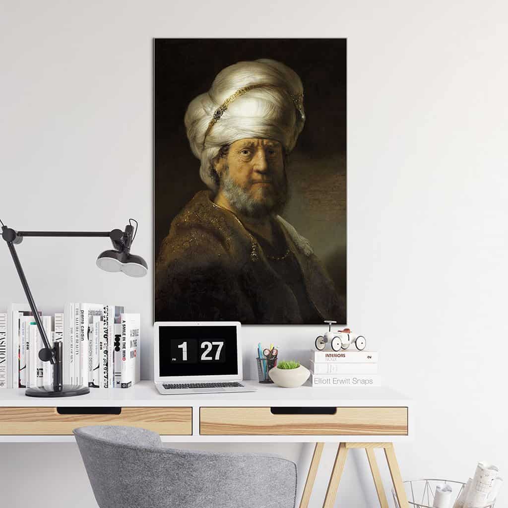Borstbeeld van een man in oosterse kleding (Rembrandt)
