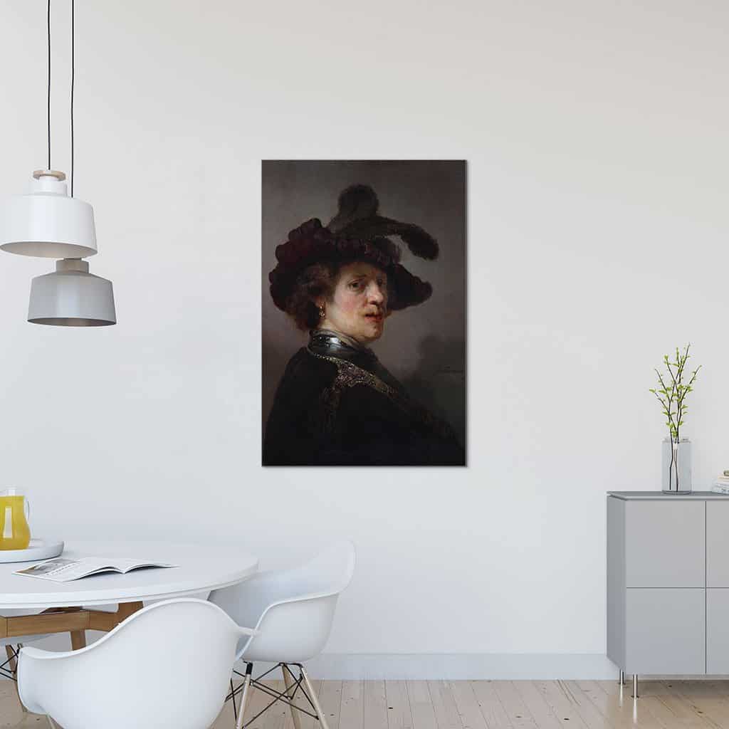 Borstbeeld van een man met pruimenmuts (Rembrandt)