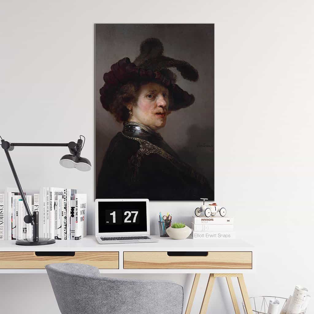 Borstbeeld van een man met pruimenmuts (Rembrandt)