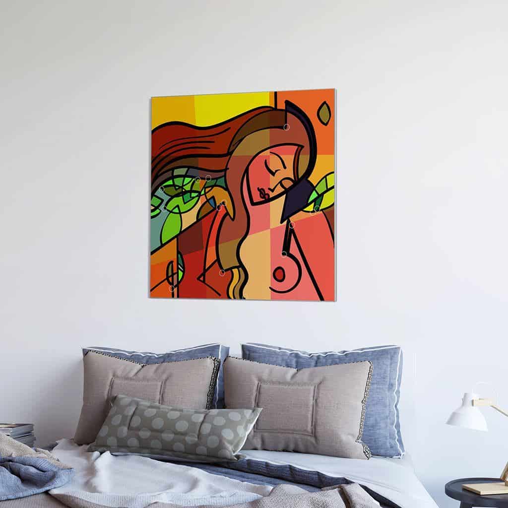 Kubisme Portret van Slapende Vrouw