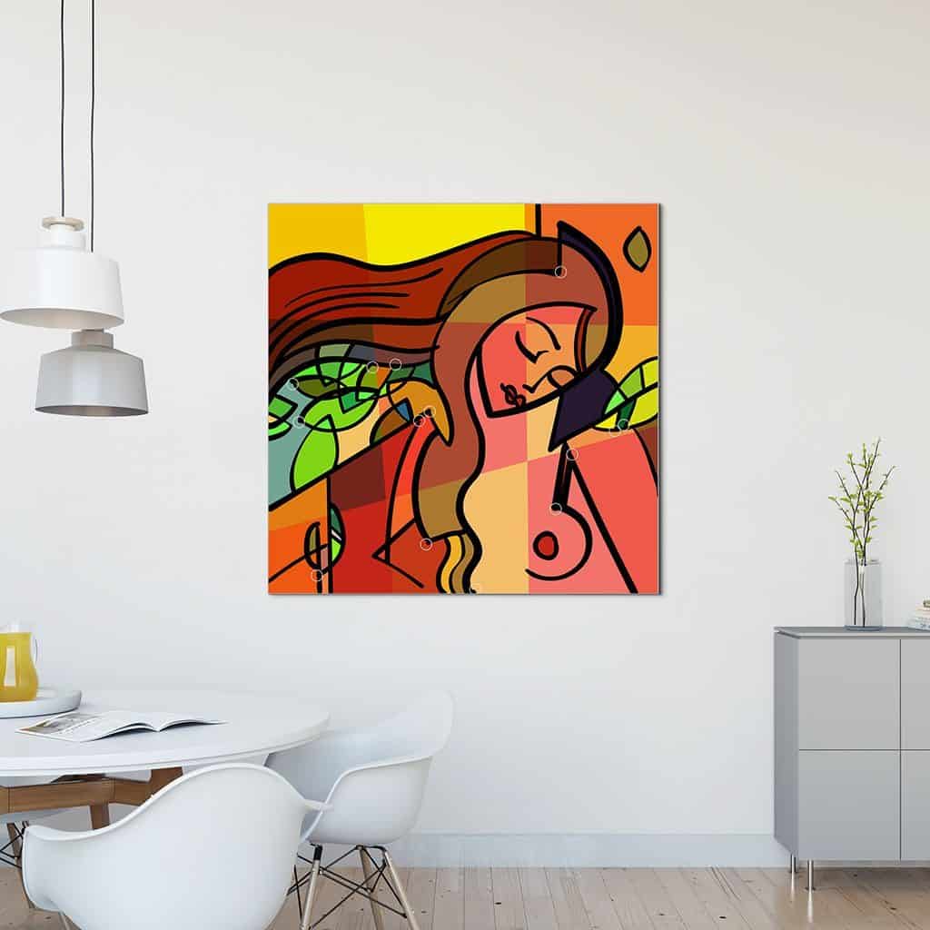 Kubisme Portret van Slapende Vrouw