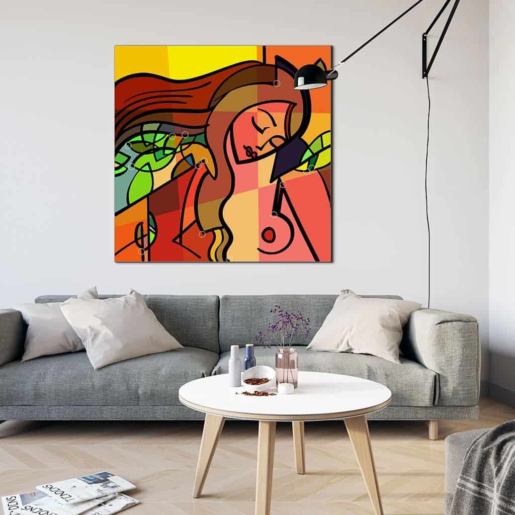 Kubisme Portret van Slapende Vrouw