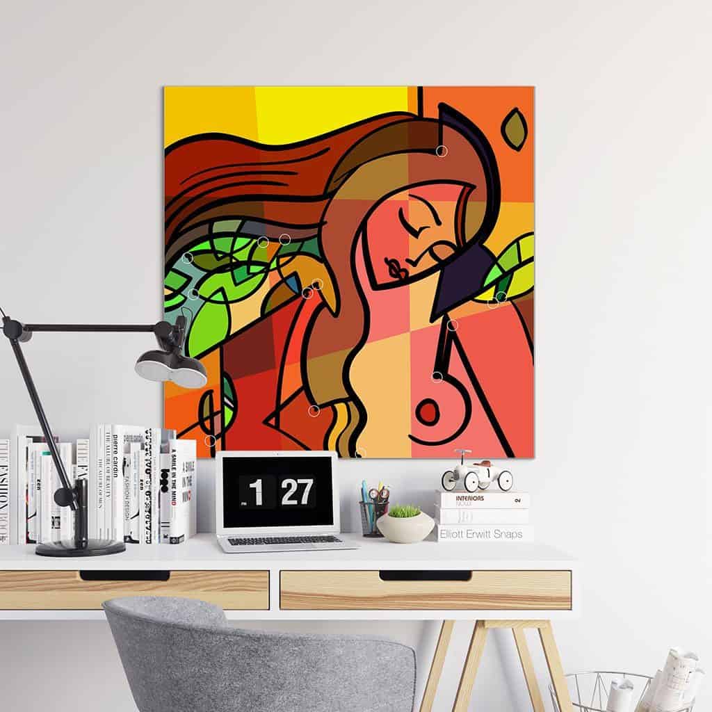 Kubisme Portret van Slapende Vrouw