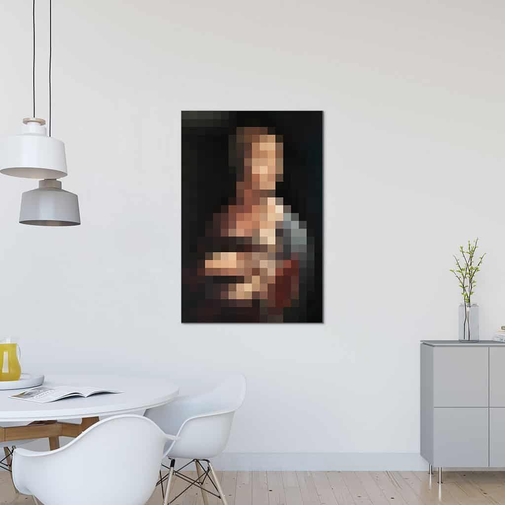 Dame Met een Hermelijn - Pixel Art