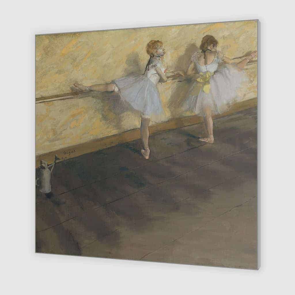 Dansers die bij de Staaf - Edgar Degas