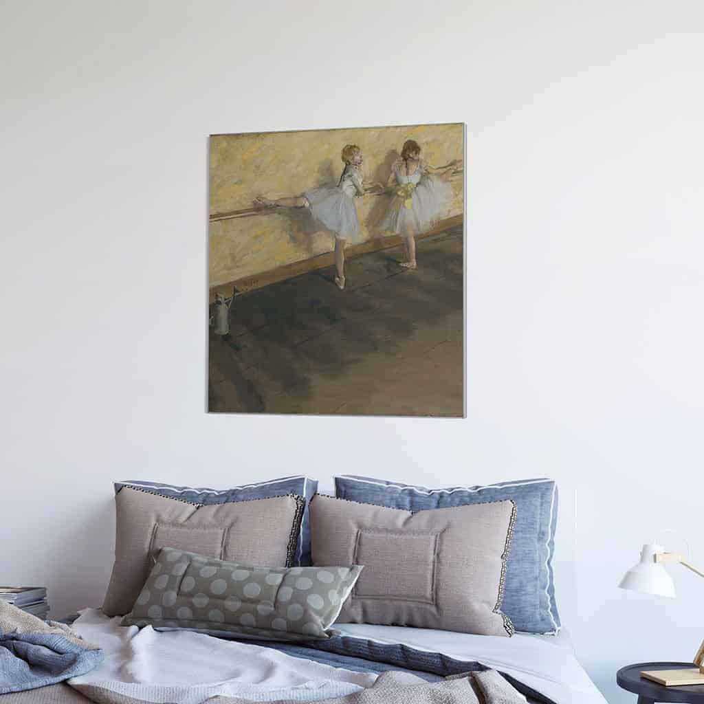 Dansers die bij de Staaf - Edgar Degas