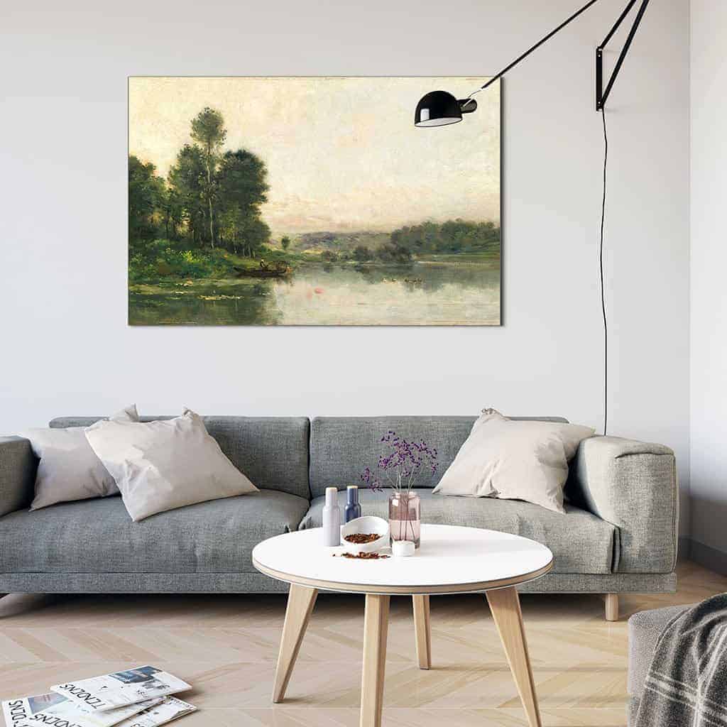 De hellingen van Méry sur Oise tegenover Auvers - Charles François Daubigny