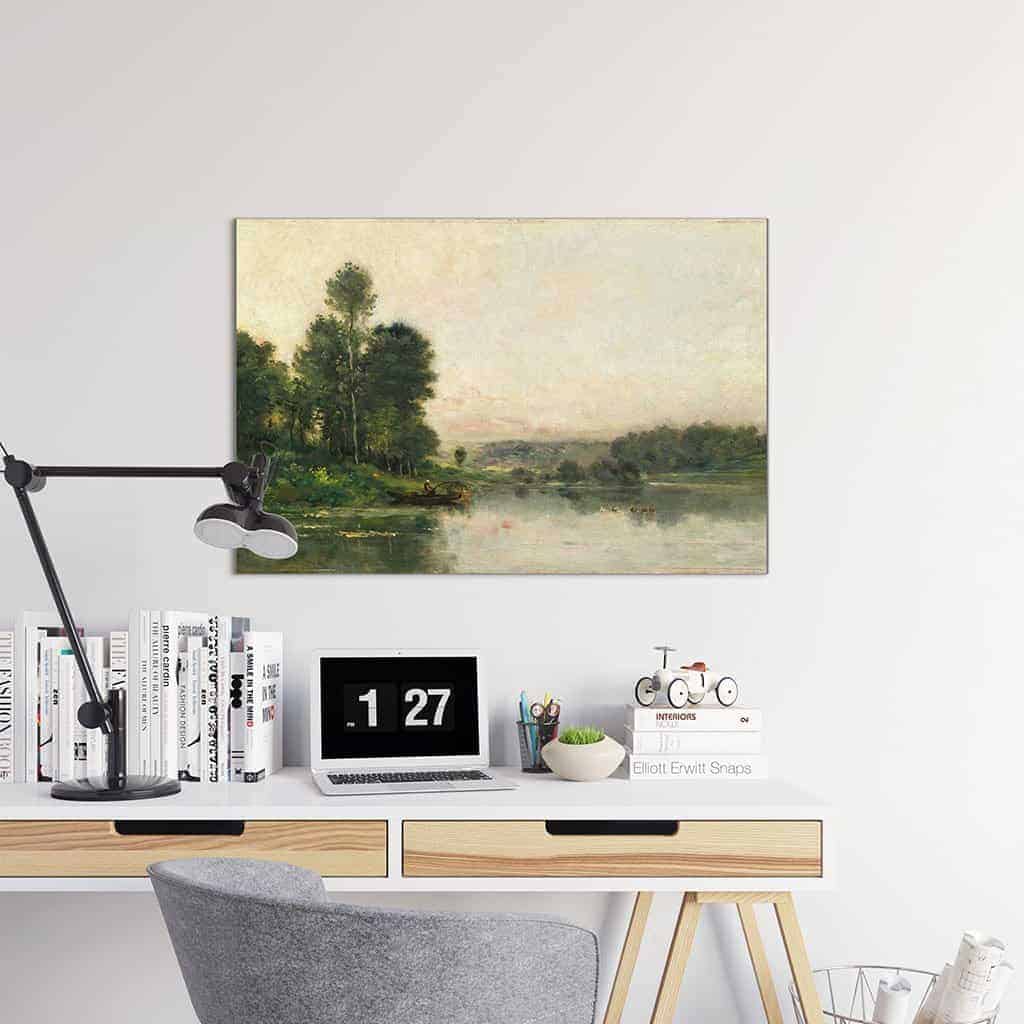De hellingen van Méry sur Oise tegenover Auvers - Charles François Daubigny