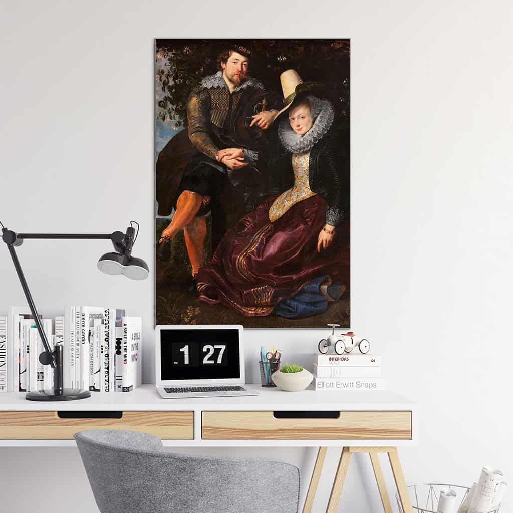 De kunstenaar en zijn eerste vrouw, Isabella Brant, in de Kamperfoelie Bower (Peter Paul Rubens)