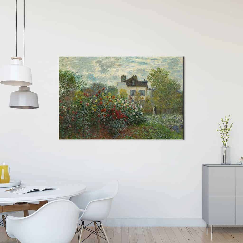 De tuin van Monet in Argenteuil - Claude Monet