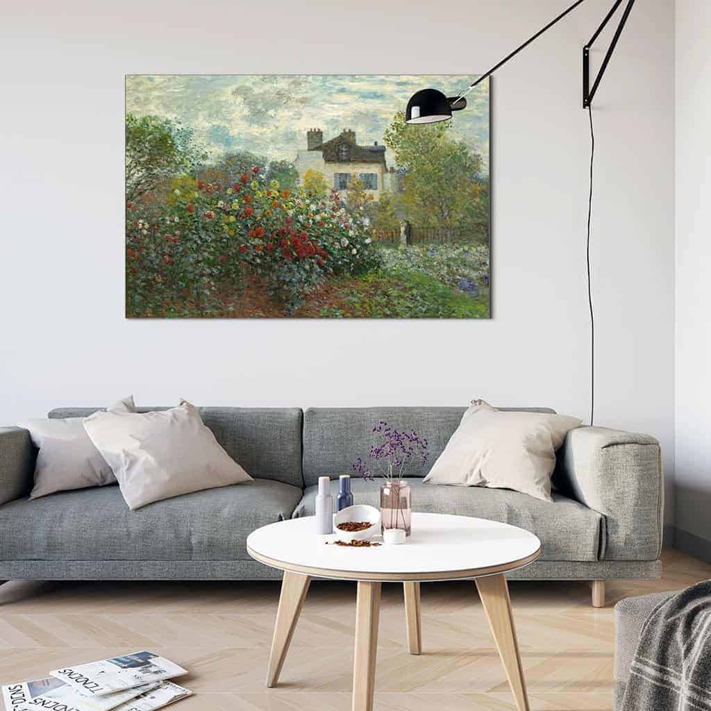 De tuin van Monet in Argenteuil - Claude Monet