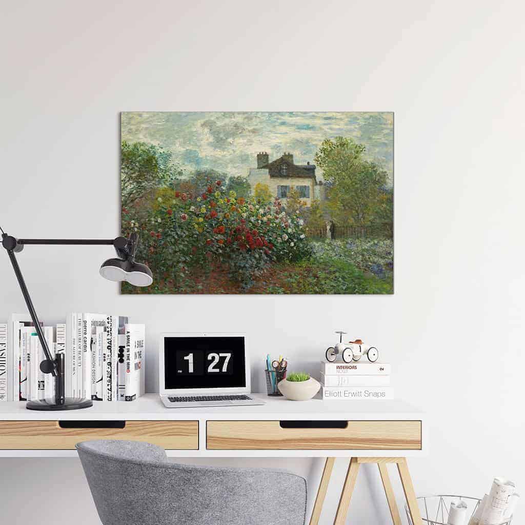 De tuin van Monet in Argenteuil - Claude Monet