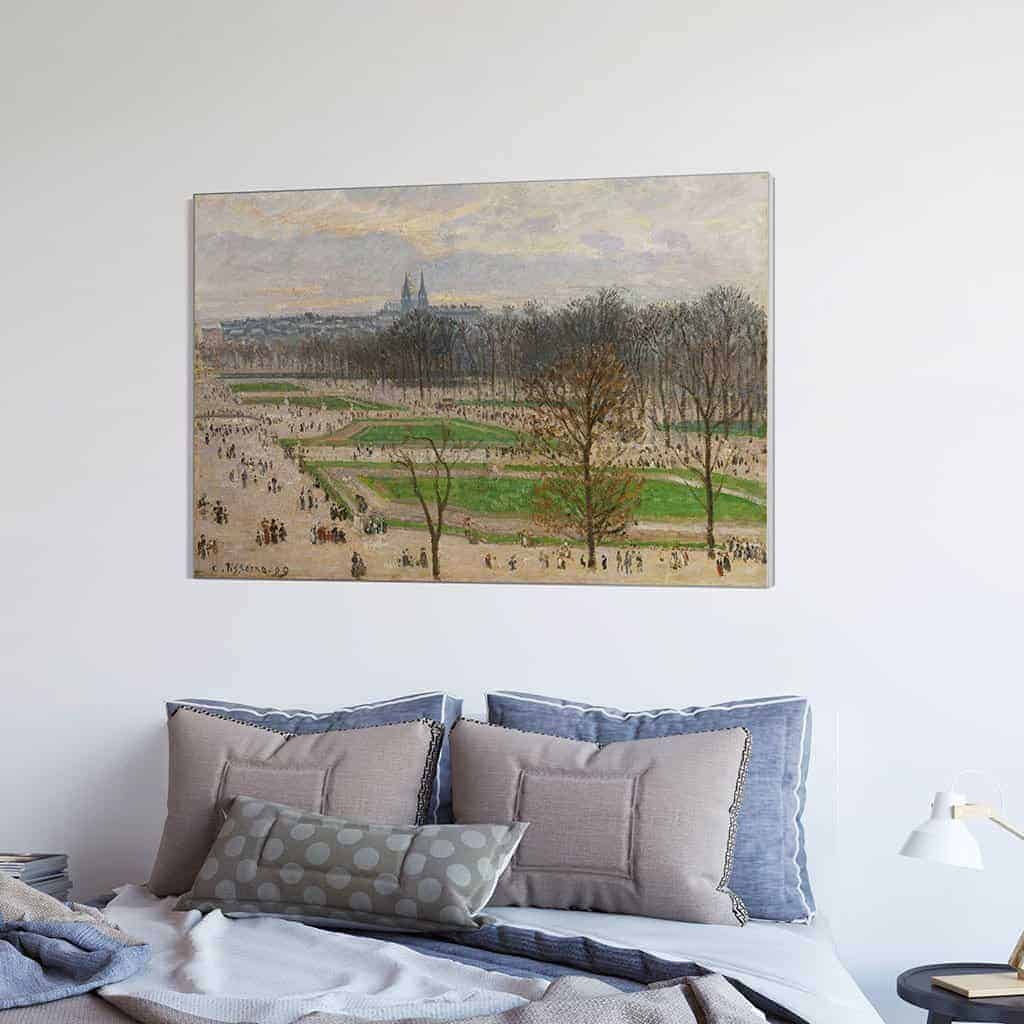 De tuin van de Tuileries op een Middag van de winter ll - Camille Pissarro