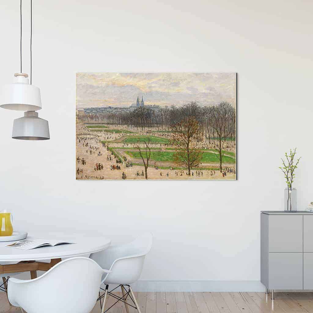 De tuin van de Tuileries op een Middag van de winter ll - Camille Pissarro