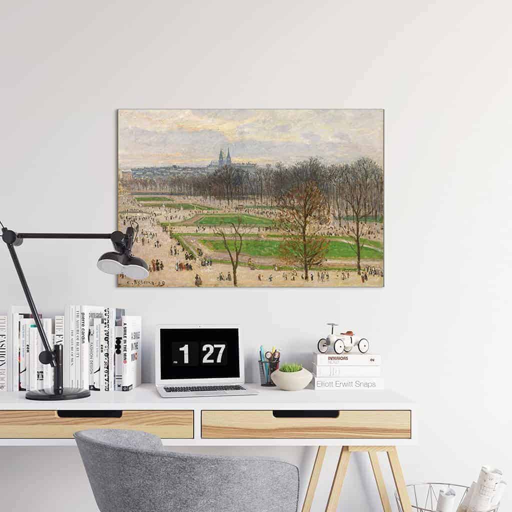 De tuin van de Tuileries op een Middag van de winter ll - Camille Pissarro