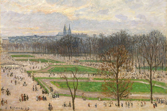 De tuin van de Tuileries op een Middag van de winter ll - Camille Pissarro