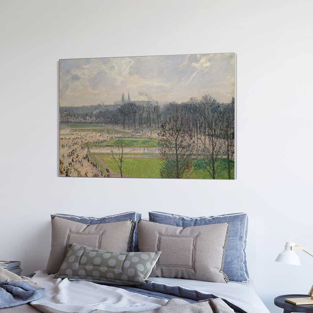 De tuin van de Tuileries op een Middag van de winter - Camille Pissarro