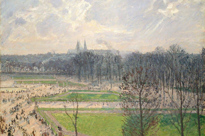 De tuin van de Tuileries op een Middag van de winter - Camille Pissarro
