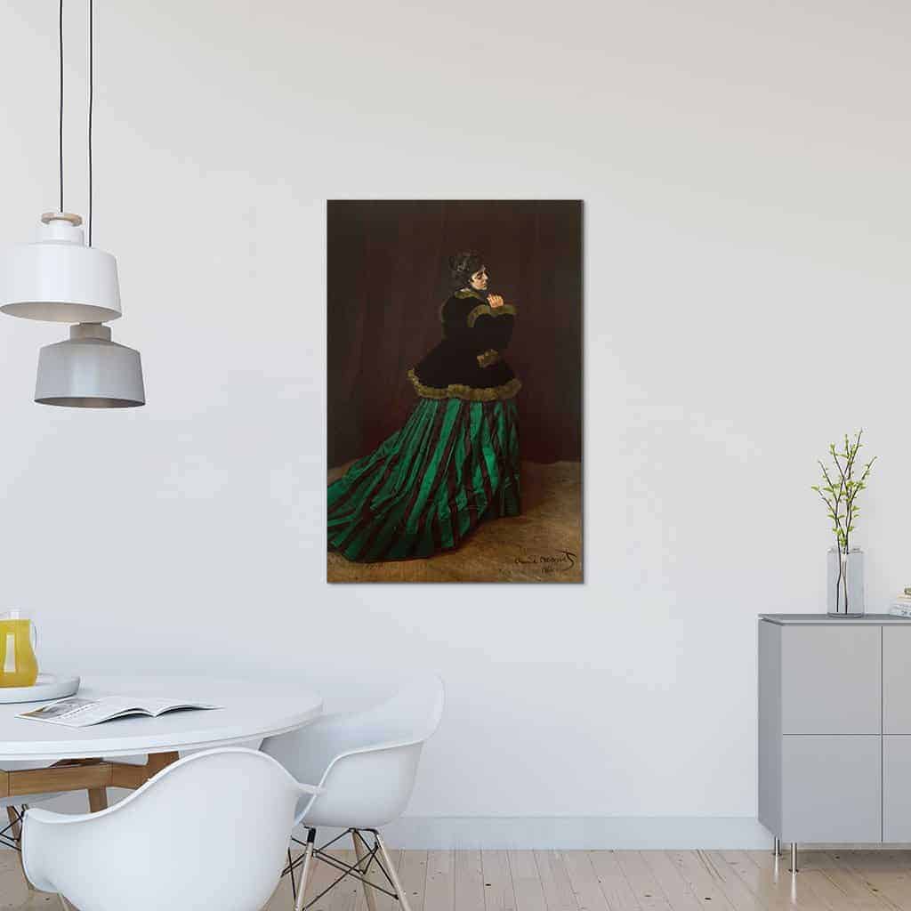 De vrouw in de groene jurk - Claude Monet