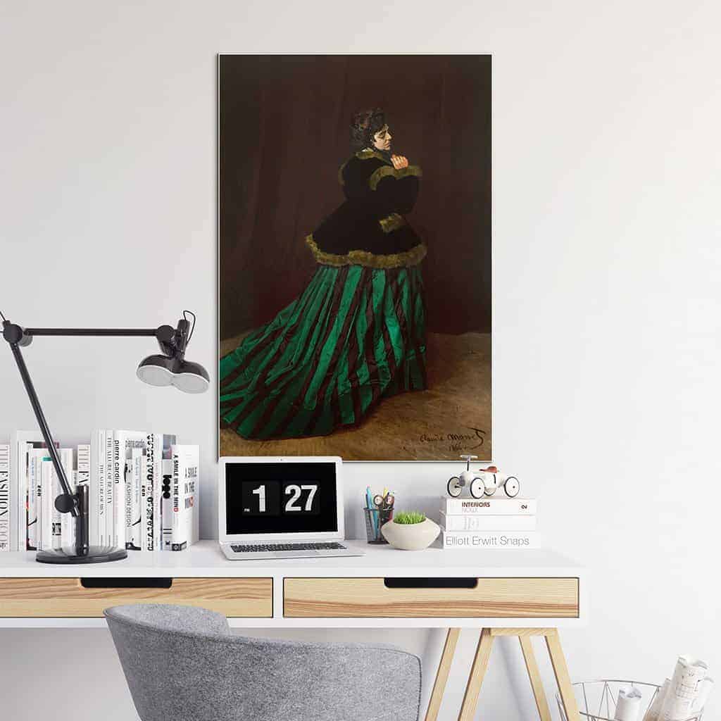 De vrouw in de groene jurk - Claude Monet