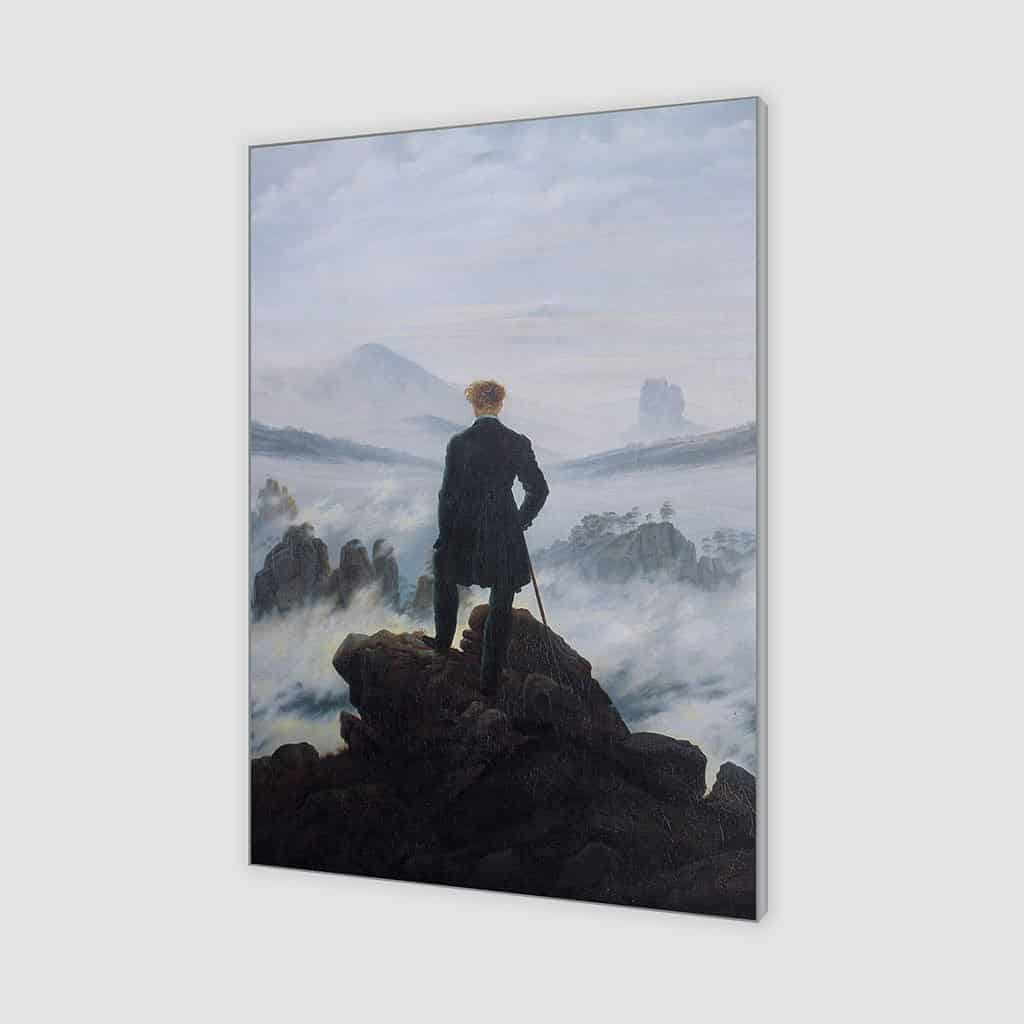De wandelaar boven de nevelen - Caspar David Friedrich