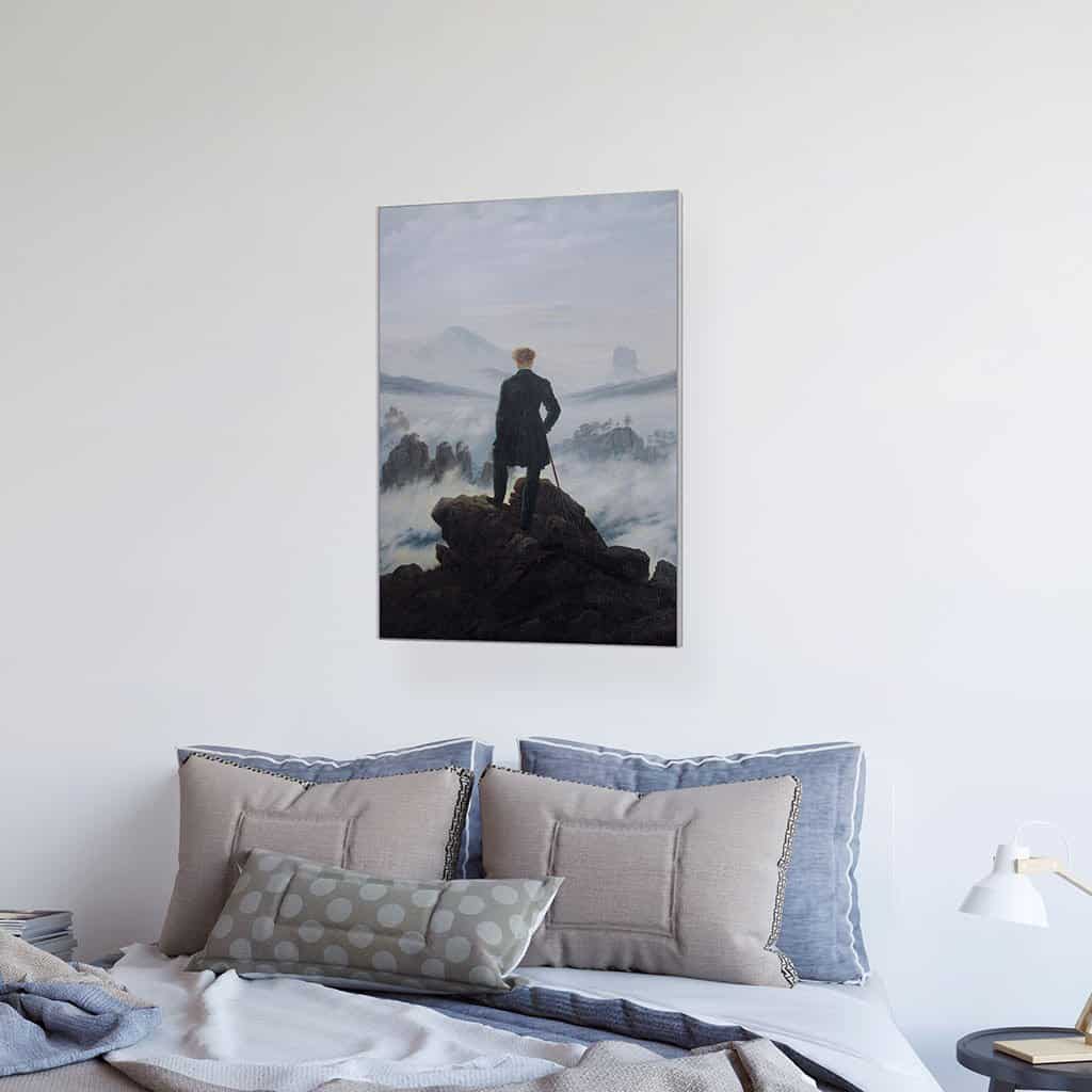 De wandelaar boven de nevelen - Caspar David Friedrich